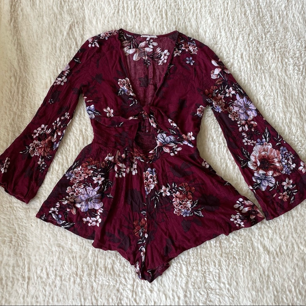 Red Floral ILLA ILLA Romper